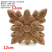 Flower Carving Natural Wooden Tiles
