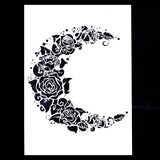 Flower Moon Stencil A4 A3 A2 DIY Craft