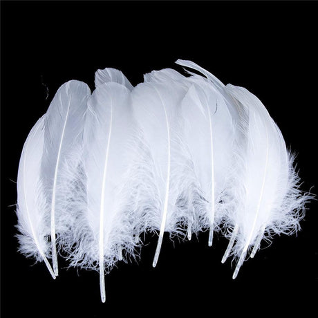 100pcs Goose Nagoire Feathers Plumes | 5-7inch/13-18cm | Crafting | Many Colours - Woodland Gatherer