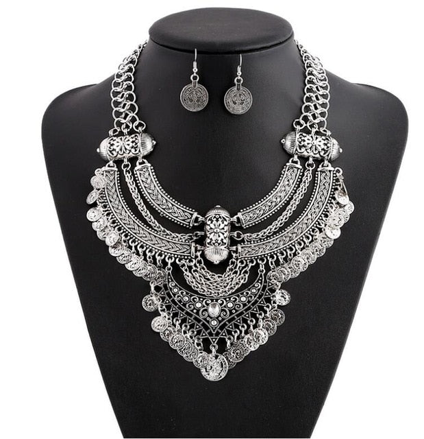 Gypsy Vintage Maxi Statement Necklace