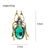 Crystal Beetle Brooch Vintage Style Insect Jewellery Pin
