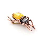 Crystal Beetle Brooch Vintage Style Insect Jewellery Pin
