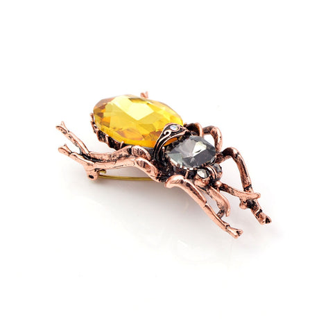Crystal Beetle Brooch Vintage Style Insect Jewellery Pin