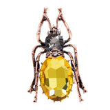 Crystal Beetle Brooch Vintage Style Insect Jewellery Pin