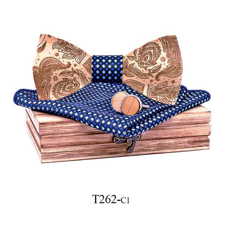 Paisley Wooden Bow Ties