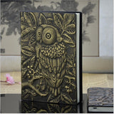 Handmade Embossed Faux Leather Owl Journal