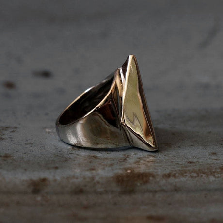 Freemason Illuminati Triangle Masonic Ring Silver Stainless Steel