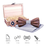 Carved Wooden Bow Tie