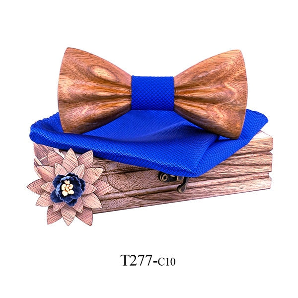 Carved Wooden Bow Tie
