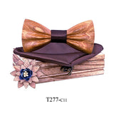 Carved Wooden Bow Tie
