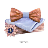 Carved Wooden Bow Tie