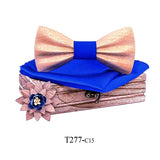 Carved Wooden Bow Tie