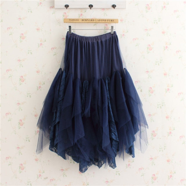 Mori Ruffled Lace Layering Skirt