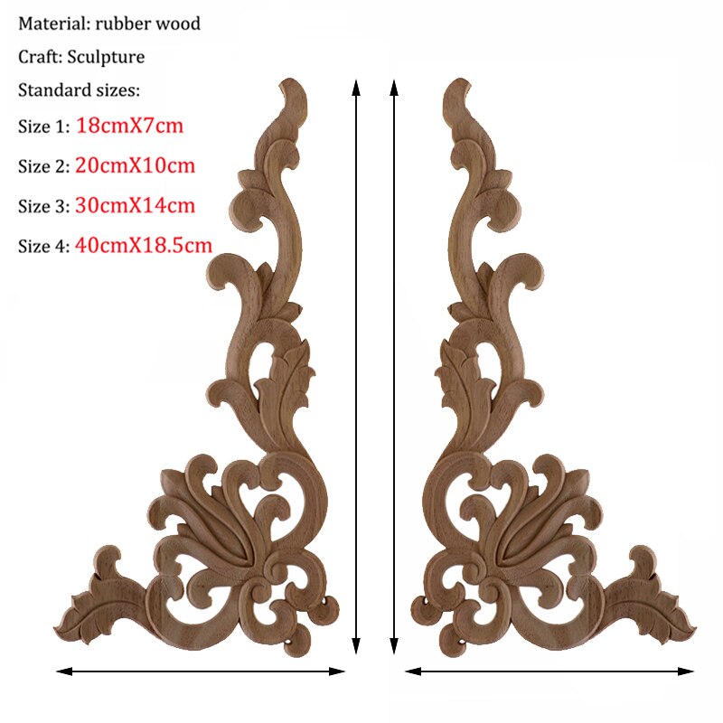 Wooden Carved Corner Furniture Embellishments