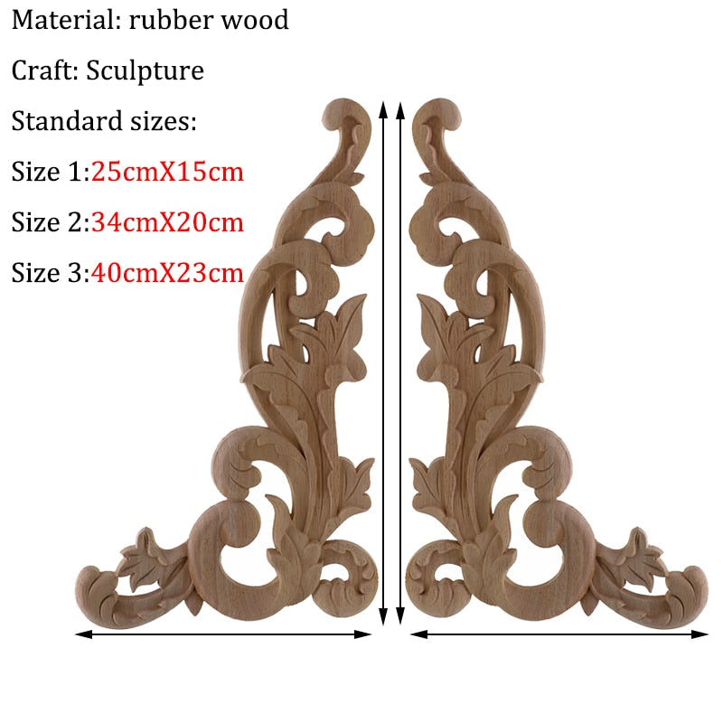 Wooden Carved Corner Furniture Embellishments