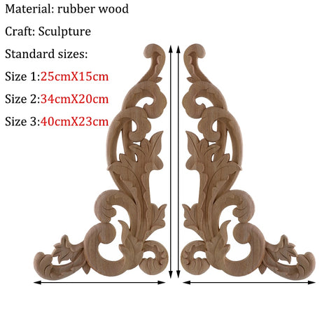 Wooden Carved Corner Furniture Embellishments