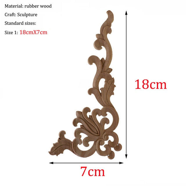 Wooden Carved Corner Furniture Embellishments