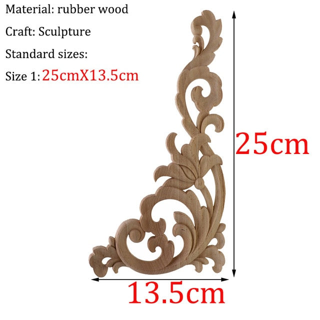 Wooden Carved Corner Furniture Embellishments