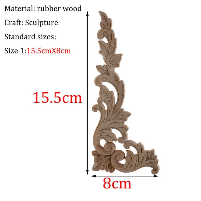 Wooden Carved Corner Furniture Embellishments