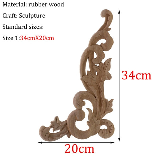 Wooden Carved Corner Furniture Embellishments