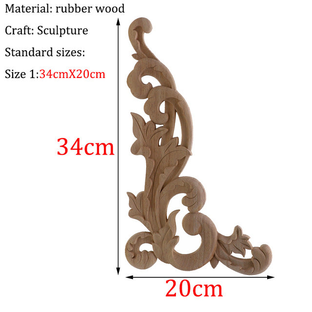 Wooden Carved Corner Furniture Embellishments