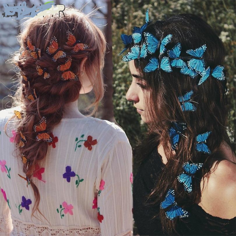 Woodland Dryad Butterfly Hairclips