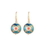 Vintage Flower Cloisonné Enamel Earrings