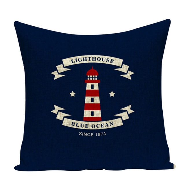 Sea Blue Nautical Cushion Covers Home Decor 21 Variations