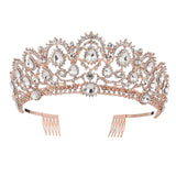 European Drop Crystal Crowns With Comb.