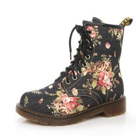 Fabulously Floral Womens Martin Boots - Woodland Gatherer