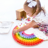 Little Pegs Rainbow Peg Boards | Australian Early Educational Toys - Woodland Gatherer