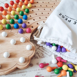 Little Pegs Rainbow Peg Boards | Australian Early Educational Toys - Woodland Gatherer