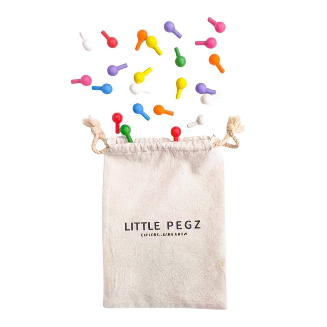 Little Pegs Rainbow Peg Boards | Australian Early Educational Toys - Woodland Gatherer
